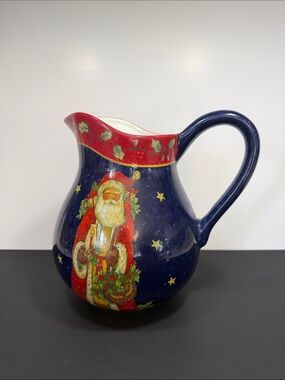 Certified International Christmas Victorian Santa  Pitcher